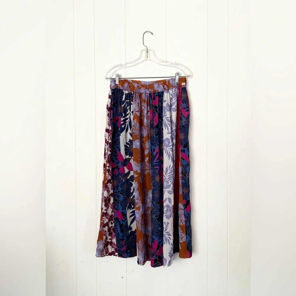 XiRENA Multicolor Floral A-Line Maxi Skirt - Pink, Blue, Purple, Orange - Picture 7 of 12